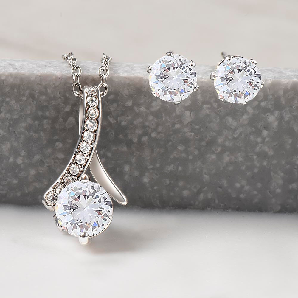 Alluring Beauty Necklace &  CZ Earrings