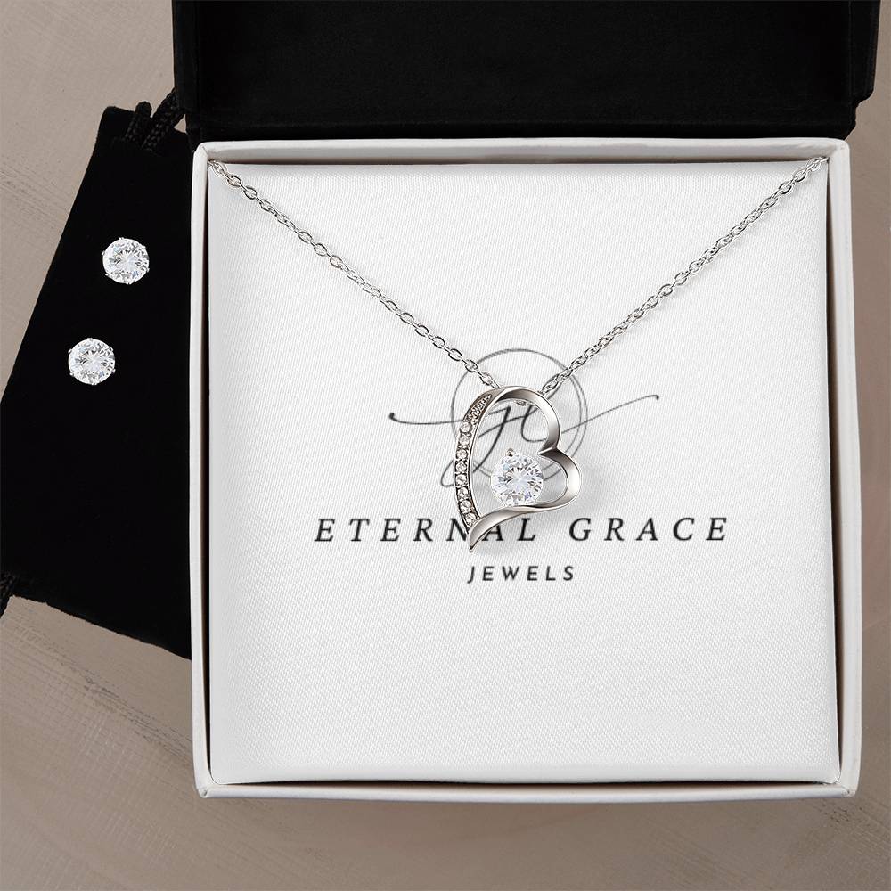 Eternal Grace Forever Love Necklace and Earrings Set