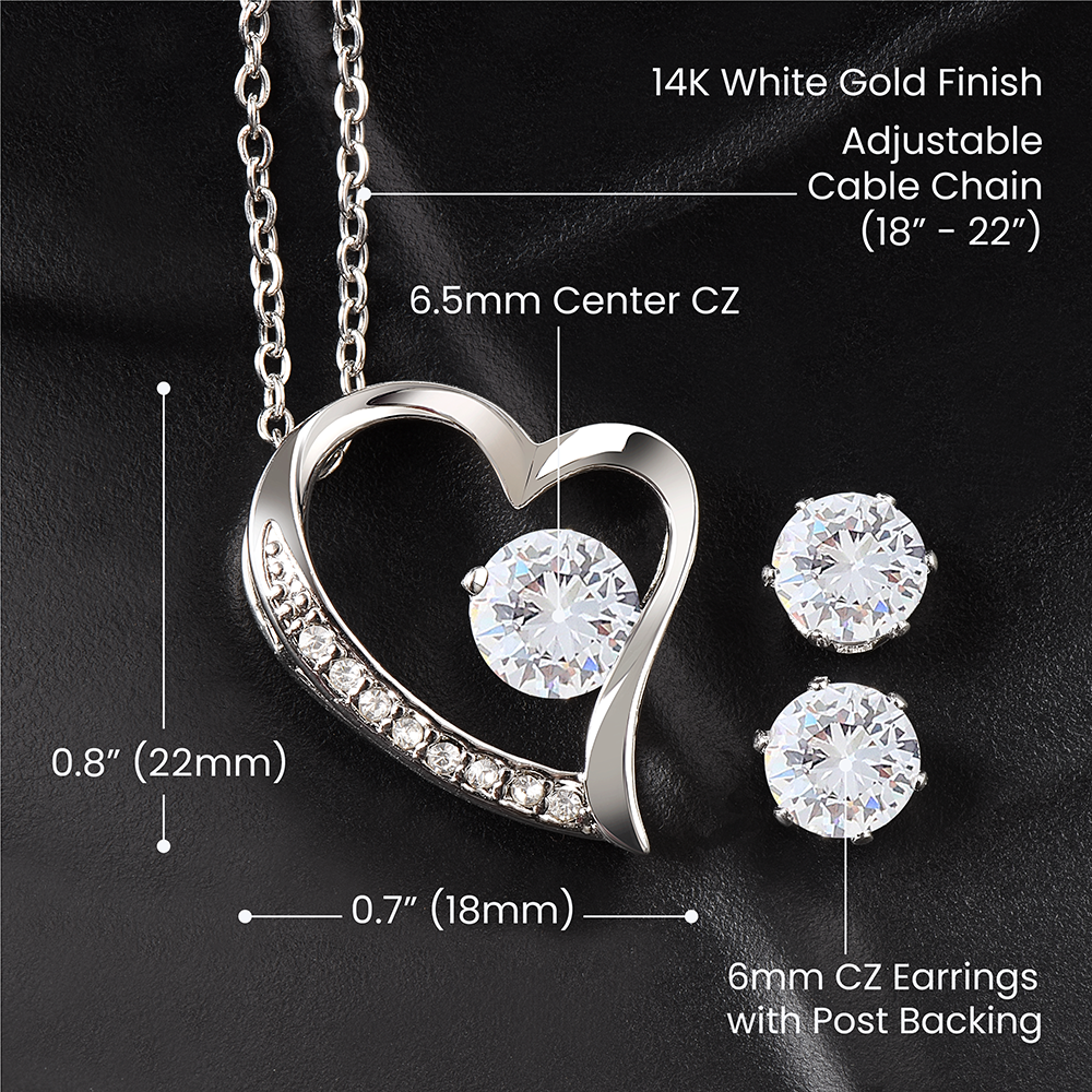 Eternal Grace Forever Love Necklace and Earrings Set