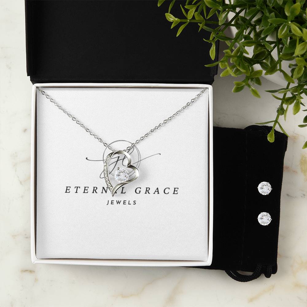 Eternal Grace Forever Love Necklace and Earrings Set