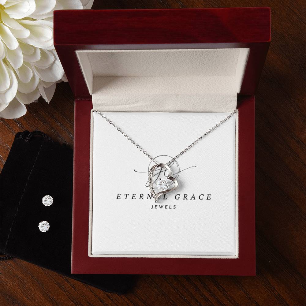 Eternal Grace Forever Love Necklace and Earrings Set