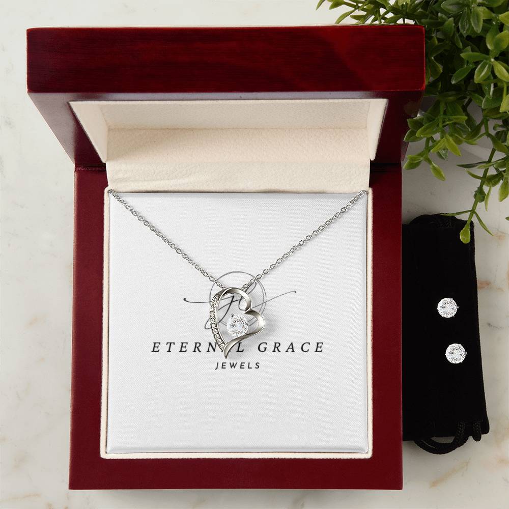 Eternal Grace Forever Love Necklace and Earrings Set