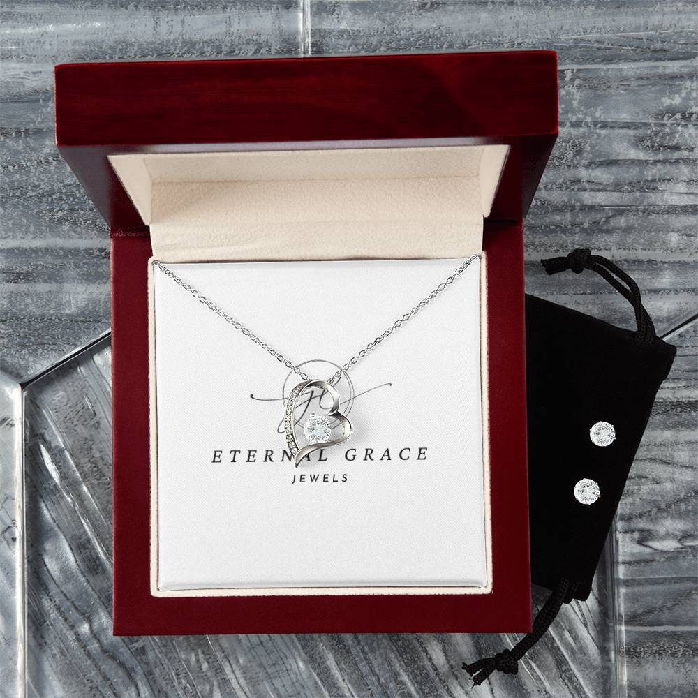 Eternal Grace Forever Love Necklace and Earrings Set