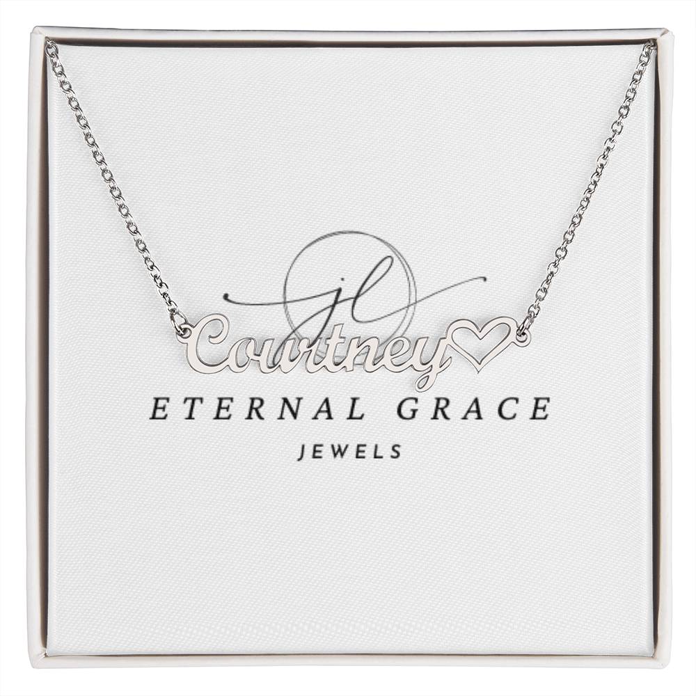 Eternal Grace Custom Heart Name Necklace