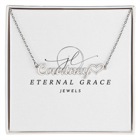 Eternal Grace Custom Heart Name Necklace