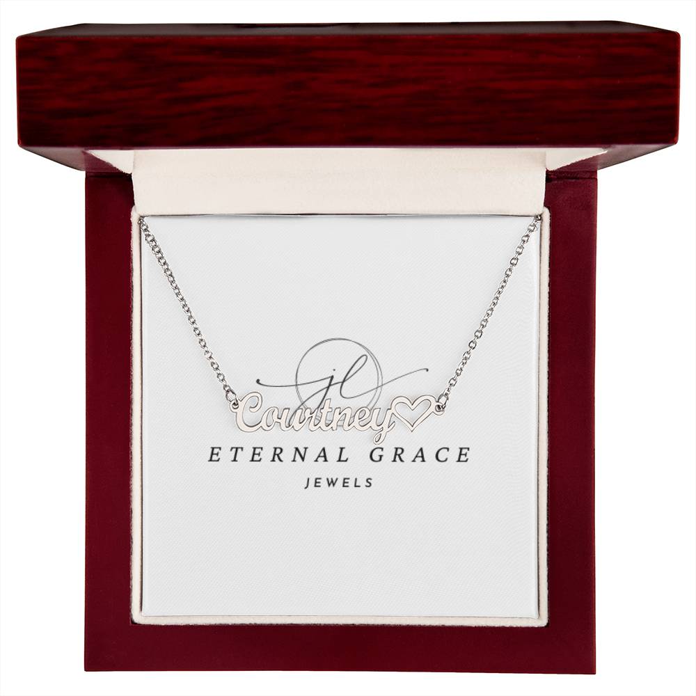 Eternal Grace Custom Heart Name Necklace