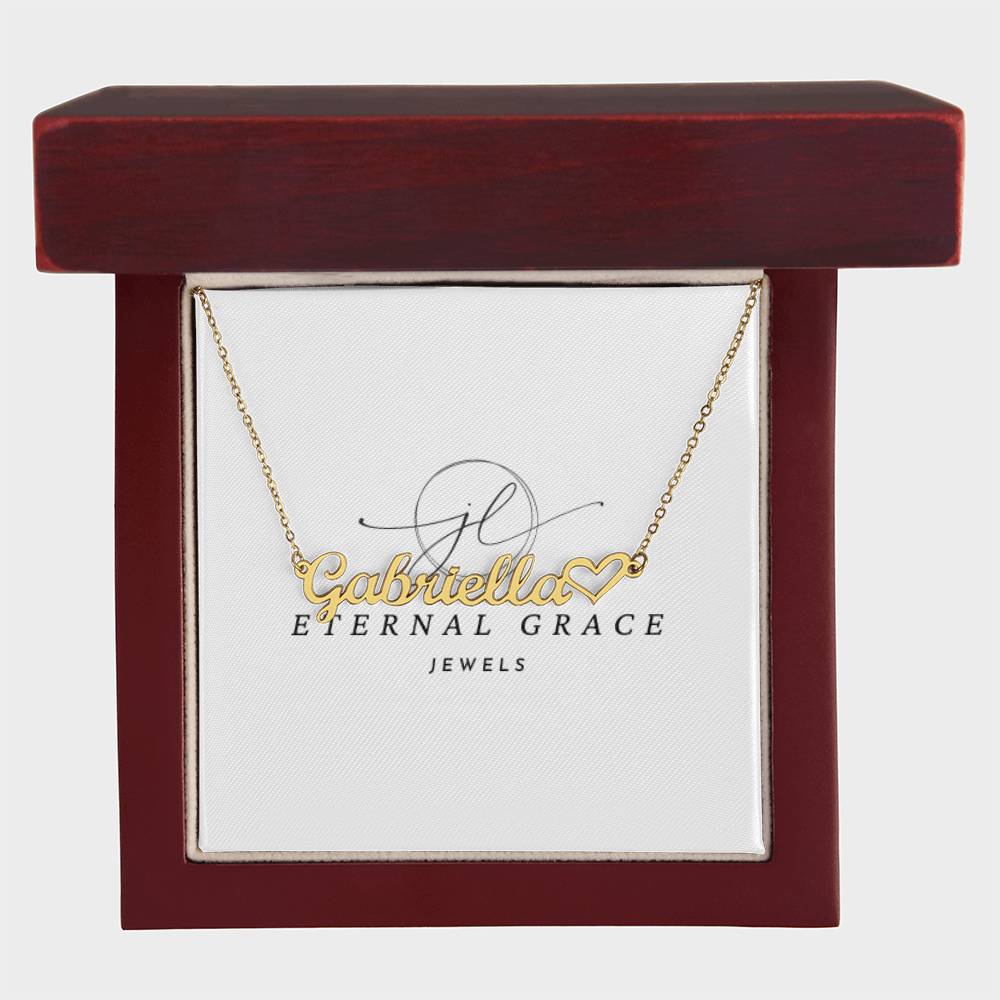 Eternal Grace Custom Heart Name Necklace