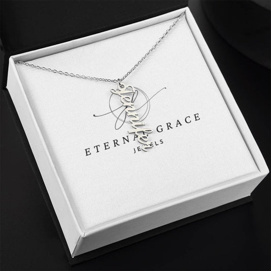 Eternal Grace Vertical Name Necklace