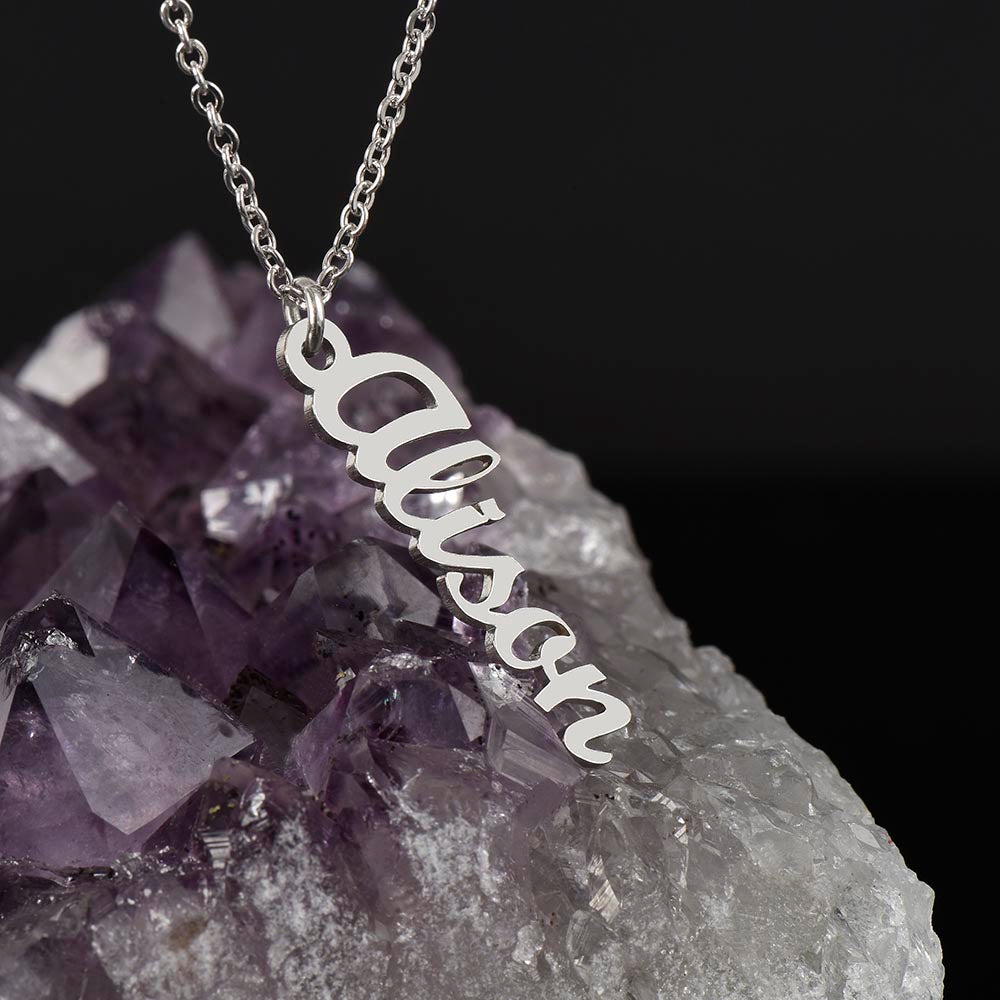 Eternal Grace Vertical Name Necklace