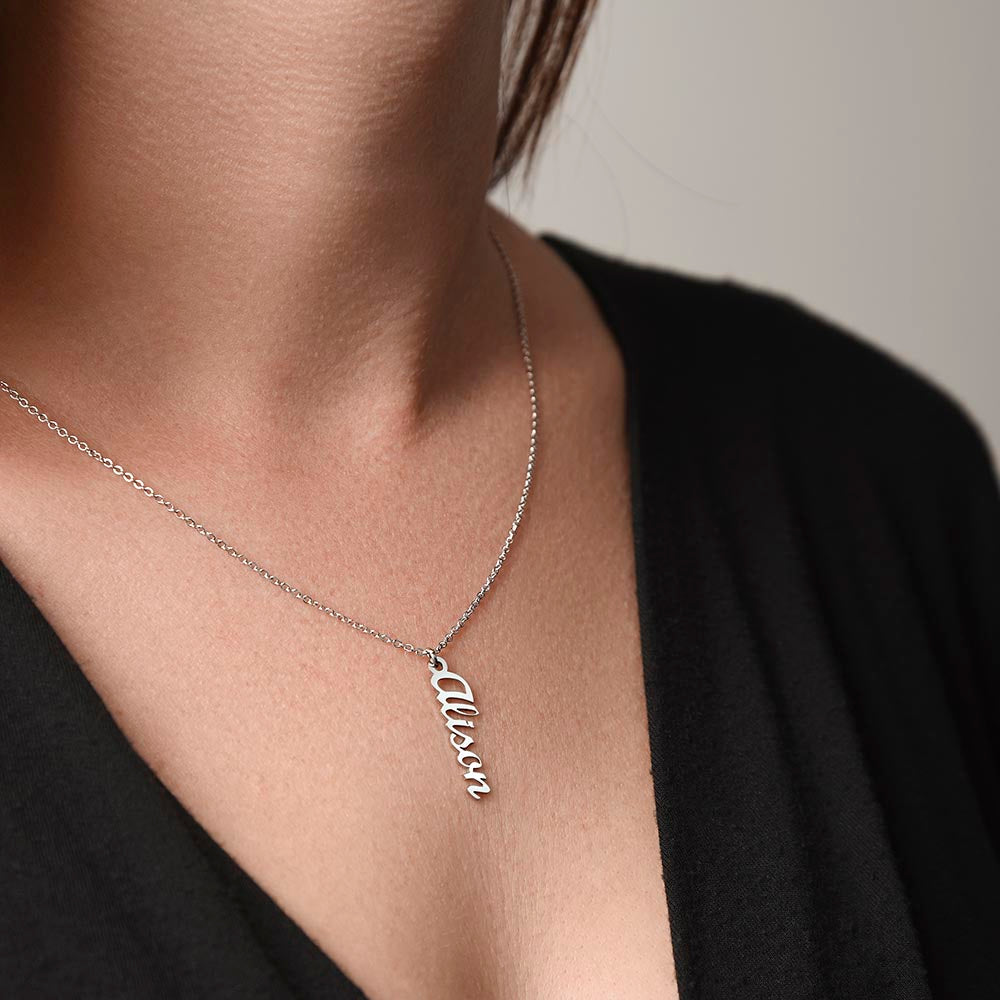 Eternal Grace Vertical Name Necklace