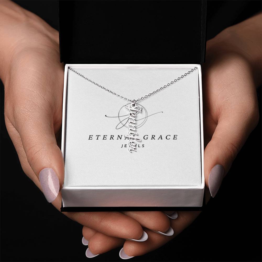 Eternal Grace Vertical Name Necklace