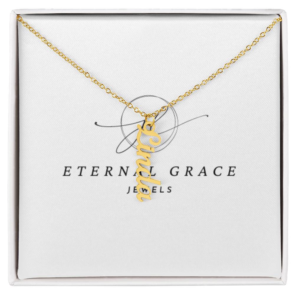 Eternal Grace Vertical Name Necklace