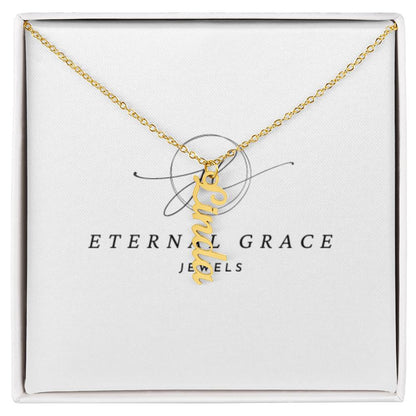 Eternal Grace Vertical Name Necklace