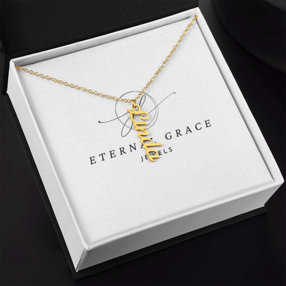 Eternal Grace Vertical Name Necklace