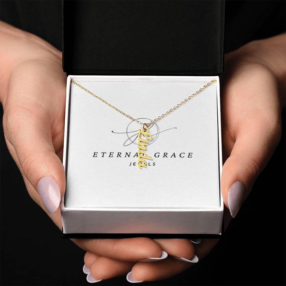 Eternal Grace Vertical Name Necklace