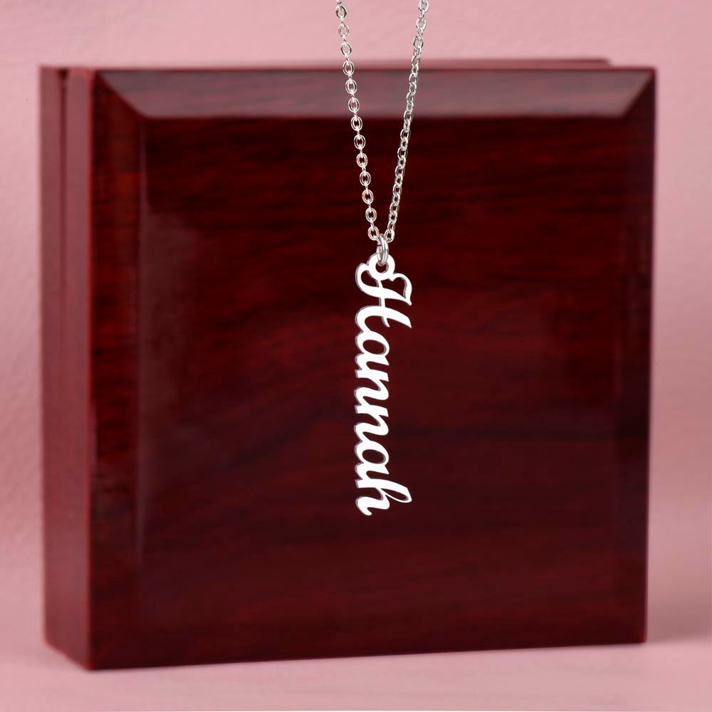 Eternal Grace Vertical Name Necklace