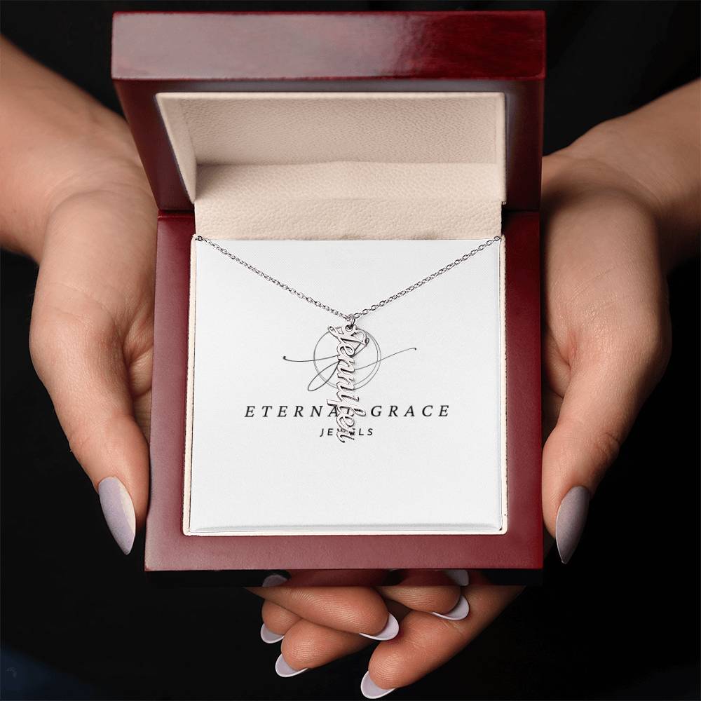 Eternal Grace Vertical Name Necklace