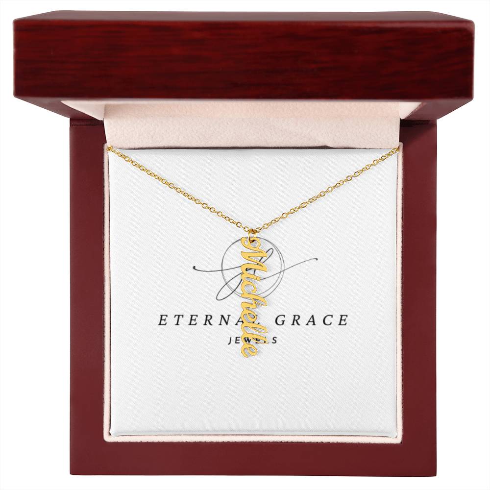 Eternal Grace Vertical Name Necklace