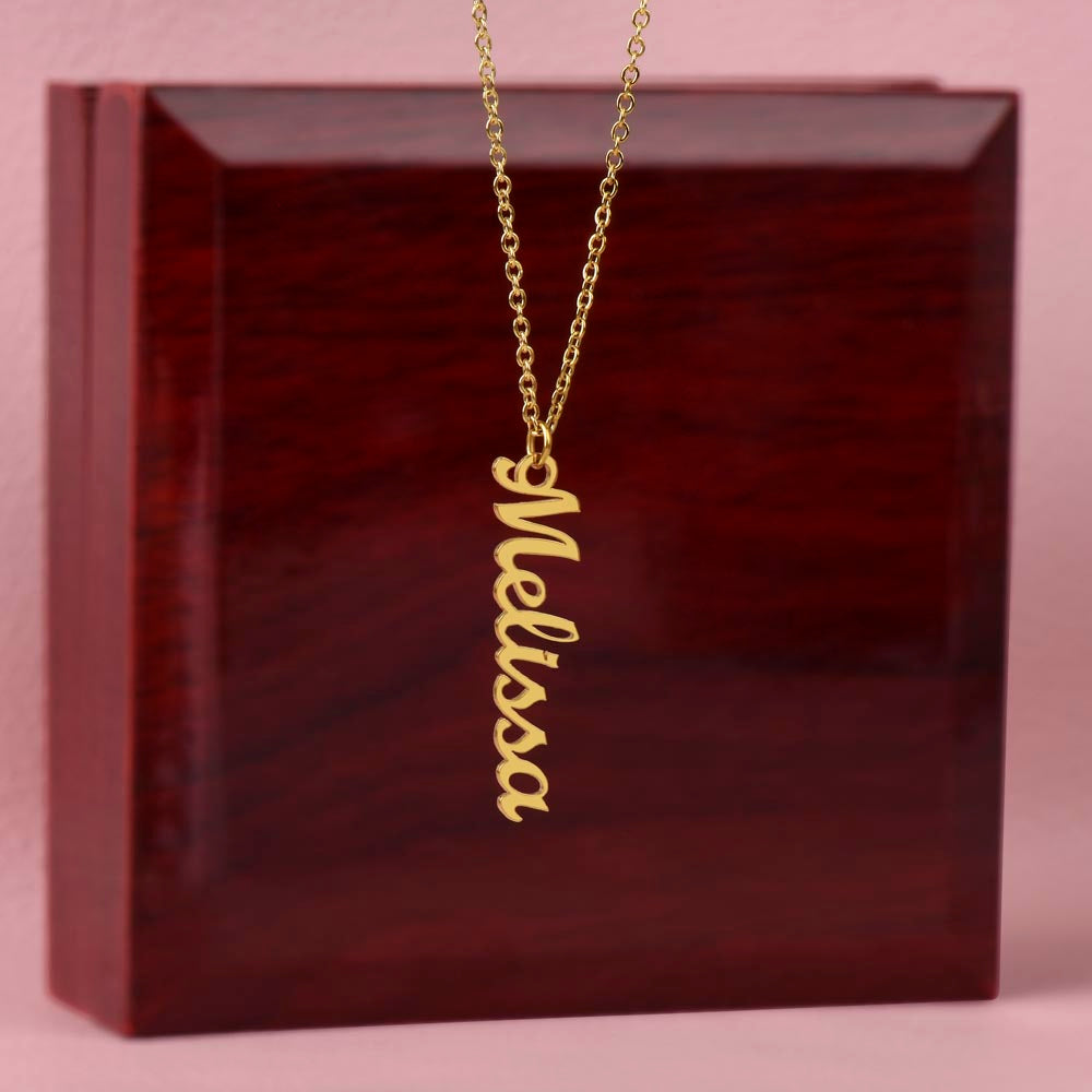 Eternal Grace Vertical Name Necklace