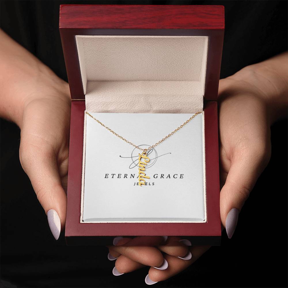 Eternal Grace Vertical Name Necklace